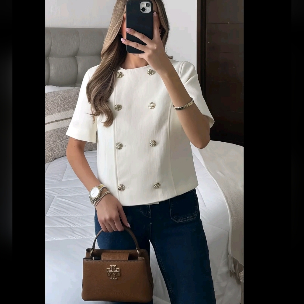 NWT Zara Short Sleeve Blazer Size XS - Picture 4 of 16